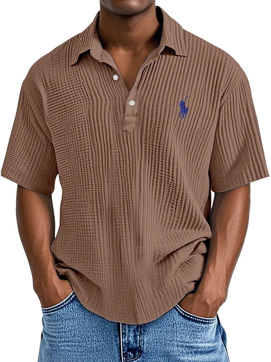 Premium Textured Polo Shirt – Elevate Your Everyday Style
