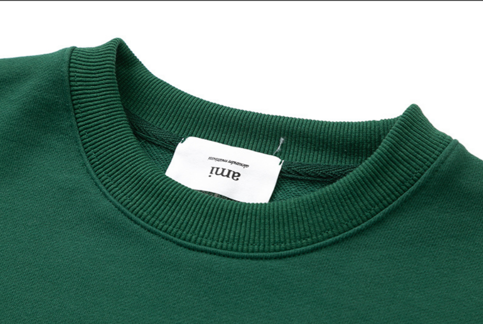AMI SS26 Crewneck Sweatshirt with Heart Embroidery