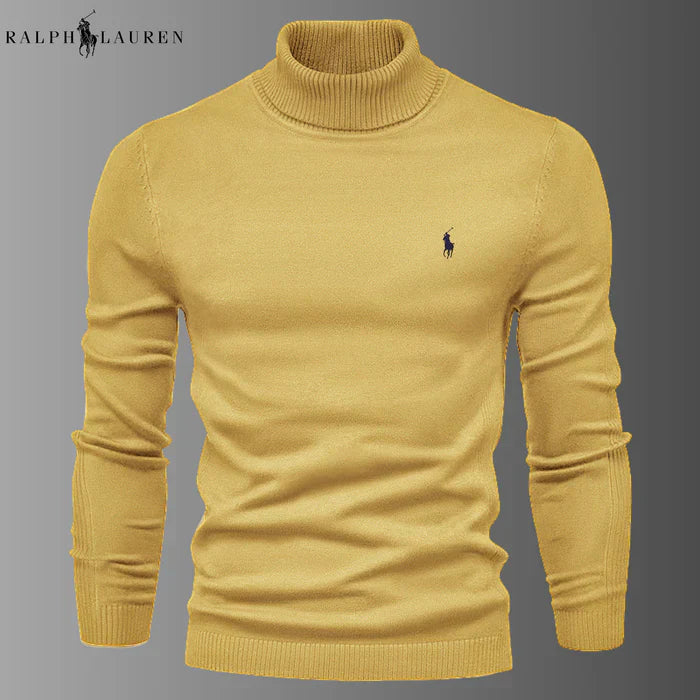Men's turtleneck wool knit sweater