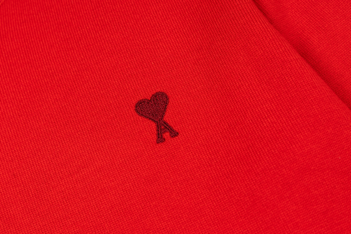 AMI SS26 Pure Cotton Embroidered Knitwear