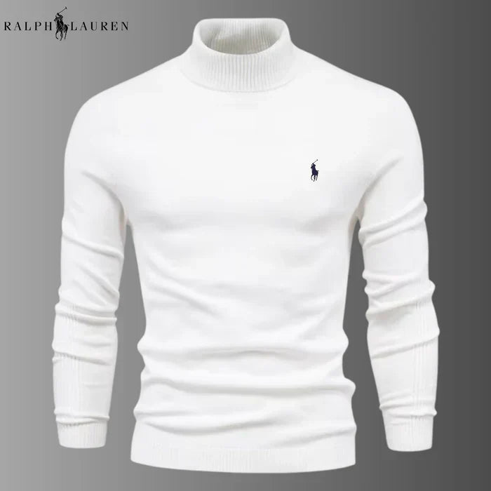 Men's turtleneck wool knit sweater