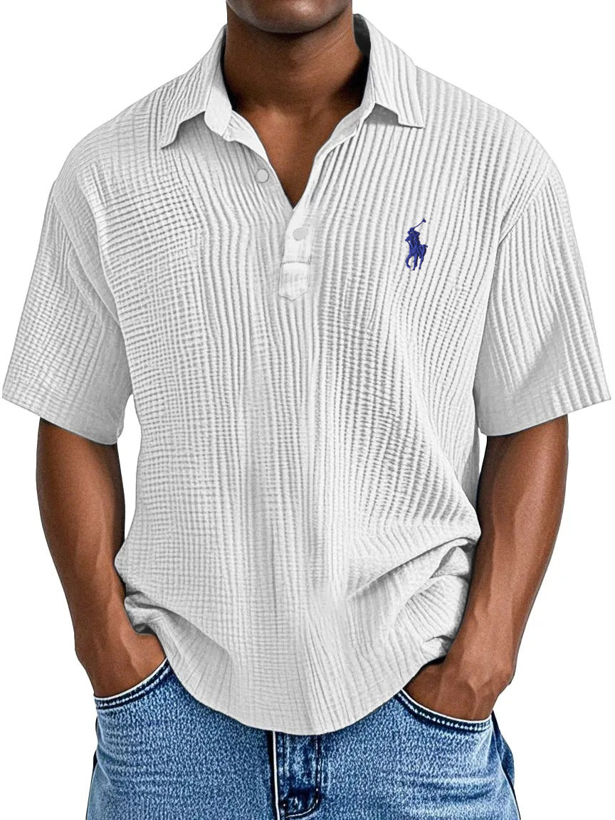 Premium Textured Polo Shirt – Elevate Your Everyday Style