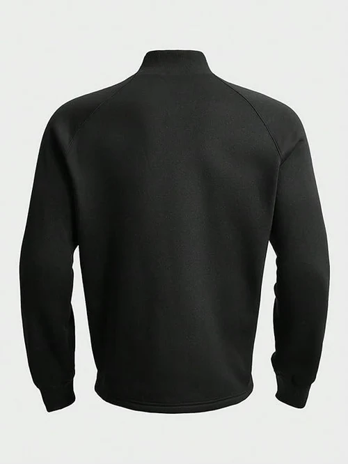 BOSS Cotton sweater with half-zip