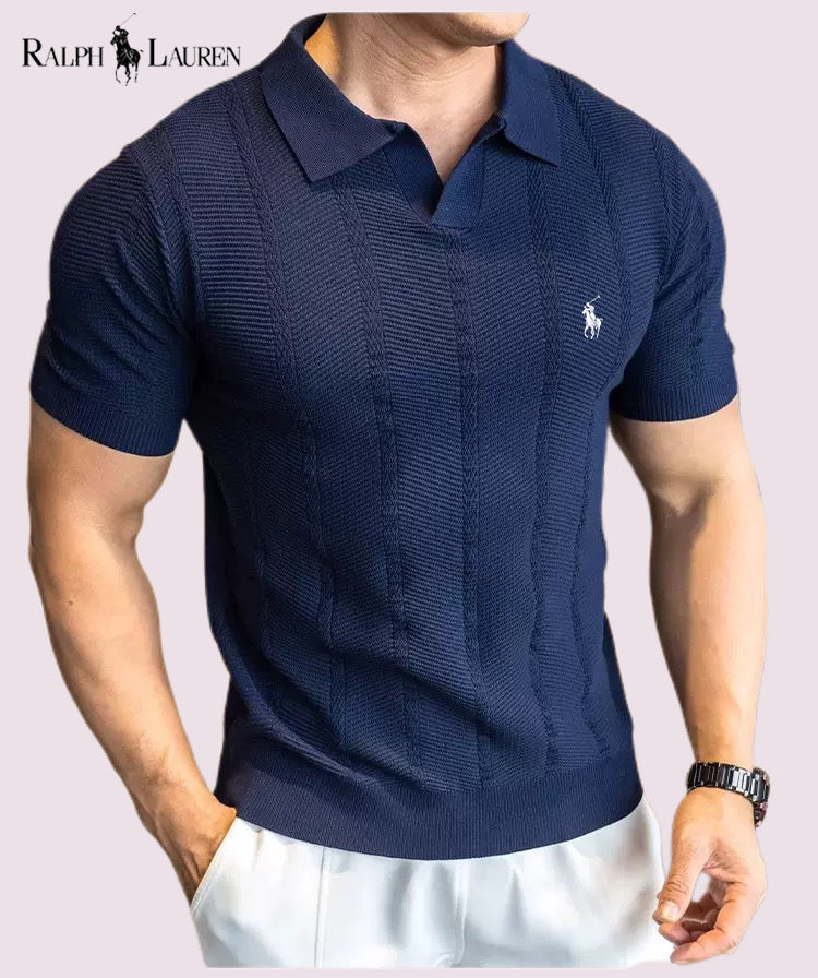 Men's jacquard knit sweater