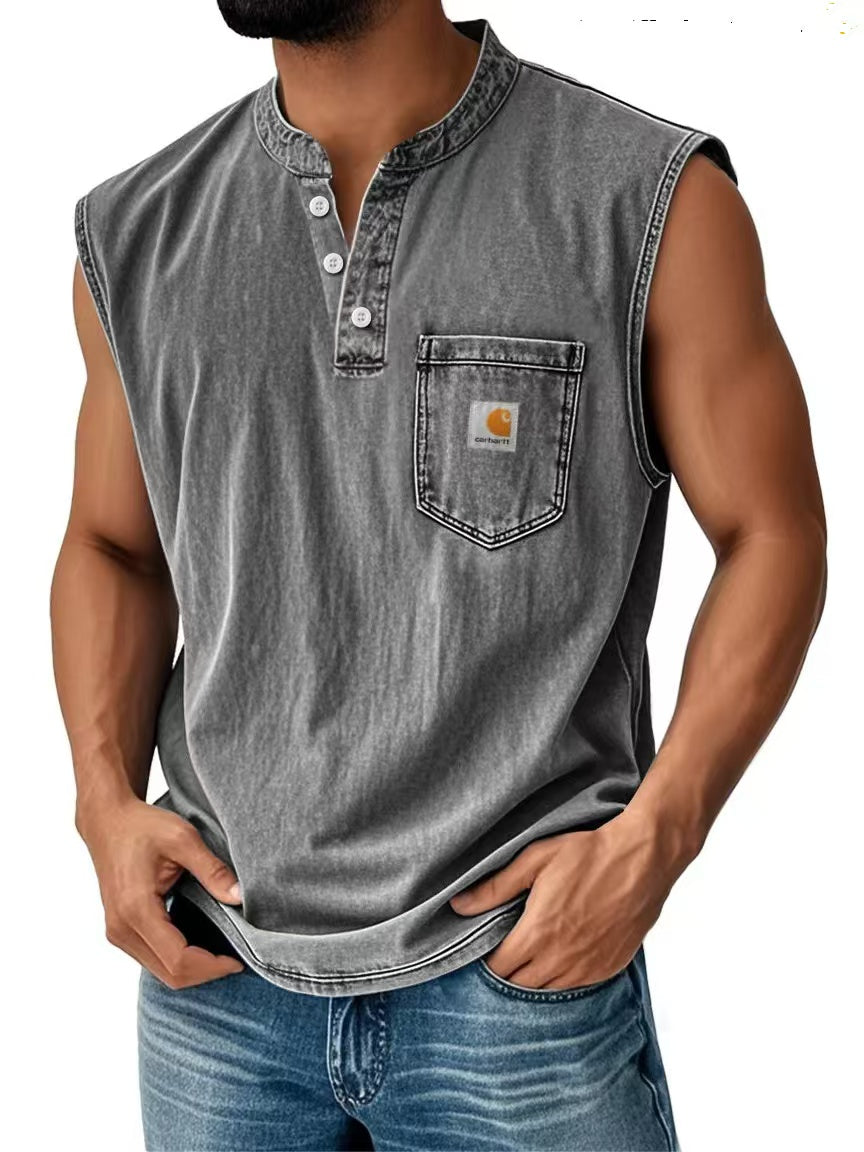 Men's Washed Casual Fashion Vest
