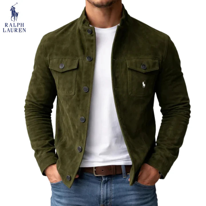 Suede-Style Utility Button Jacket | Clearance Sale