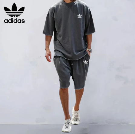 Men's Loose-Fit Crewneck Casual Sportswear Set