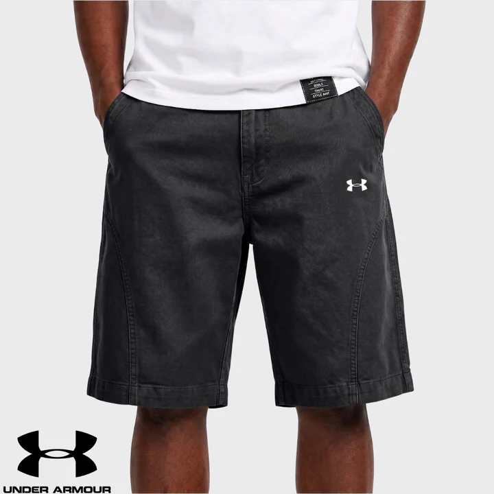 UA Short Homme Coton Délavé Effet Vintage