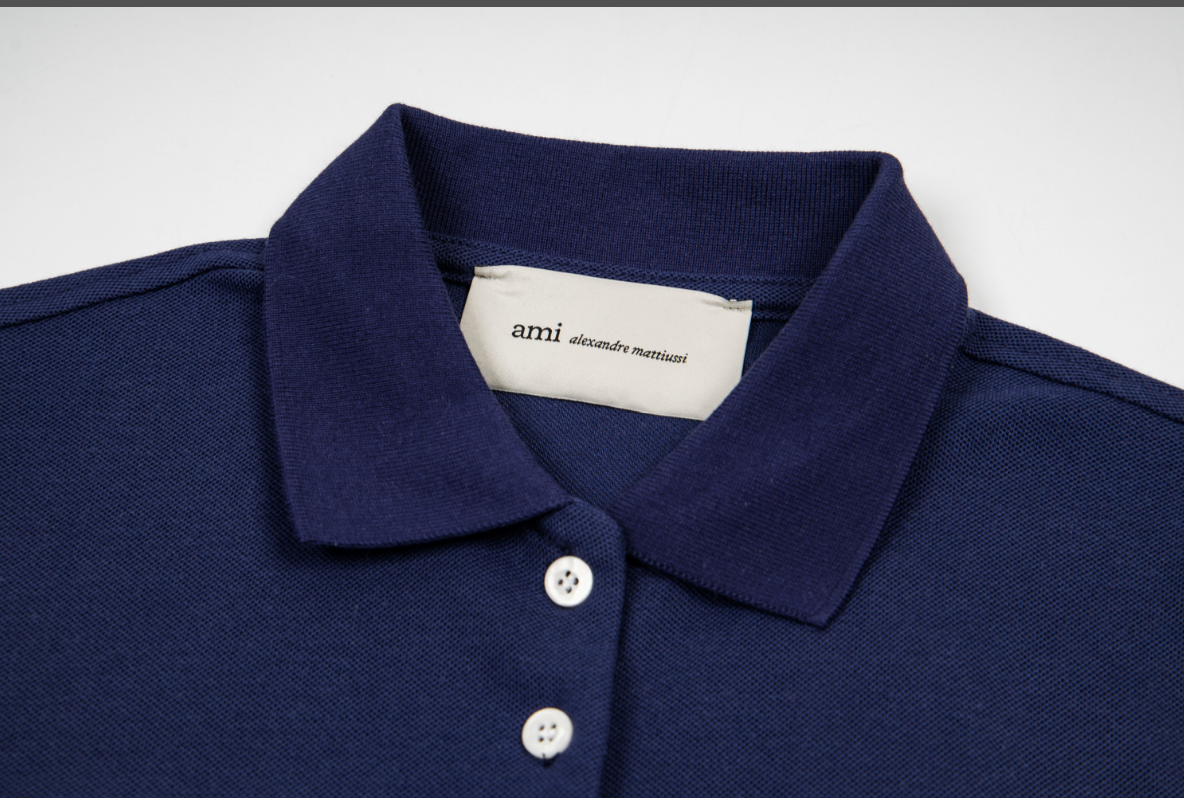 AMI SS26 Pure Cotton Polo Shirt