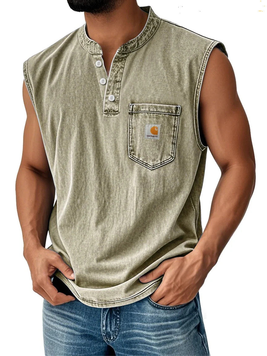 Men's Washed Casual Fashion Vest
