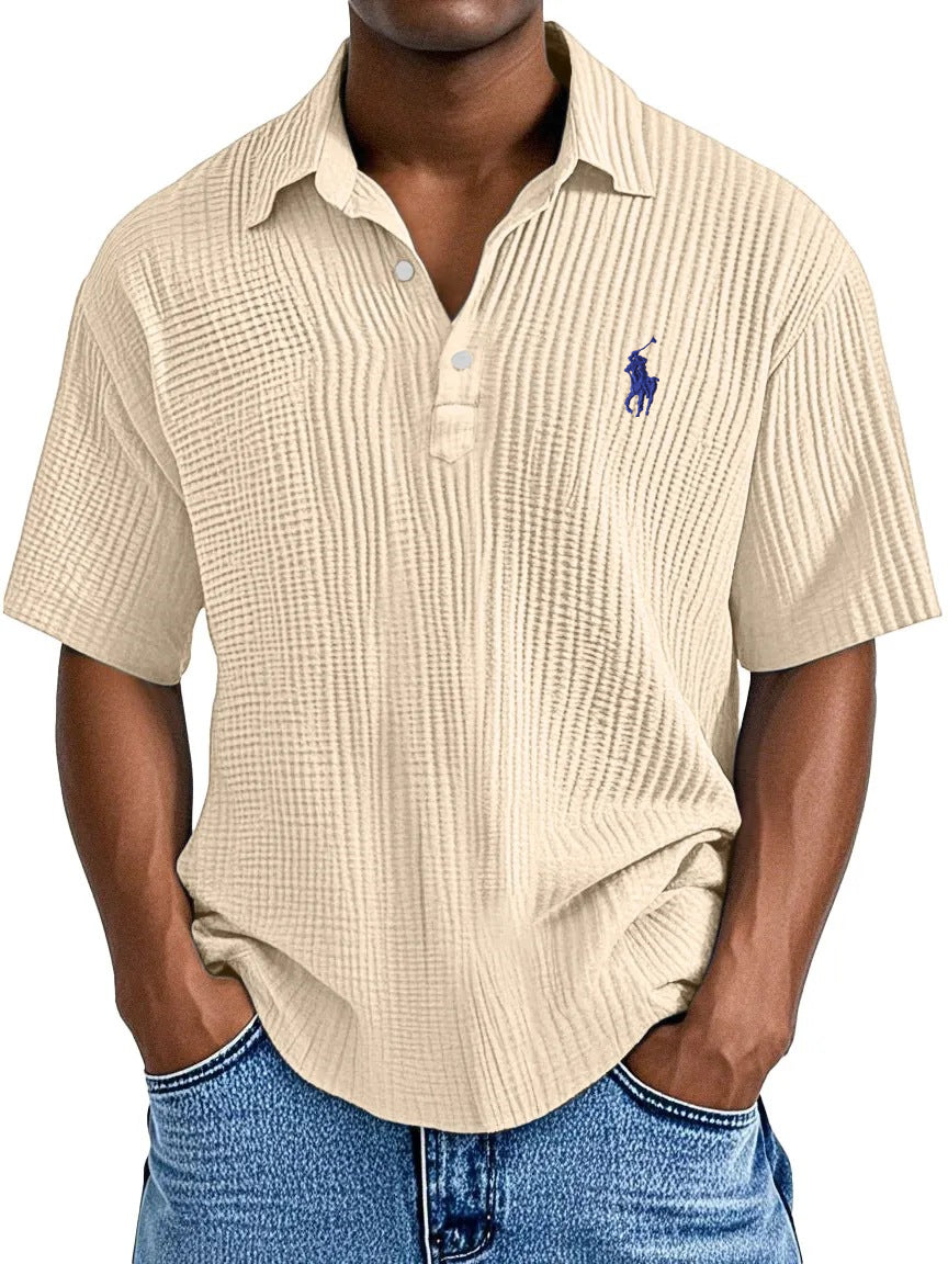 Premium Textured Polo Shirt – Elevate Your Everyday Style