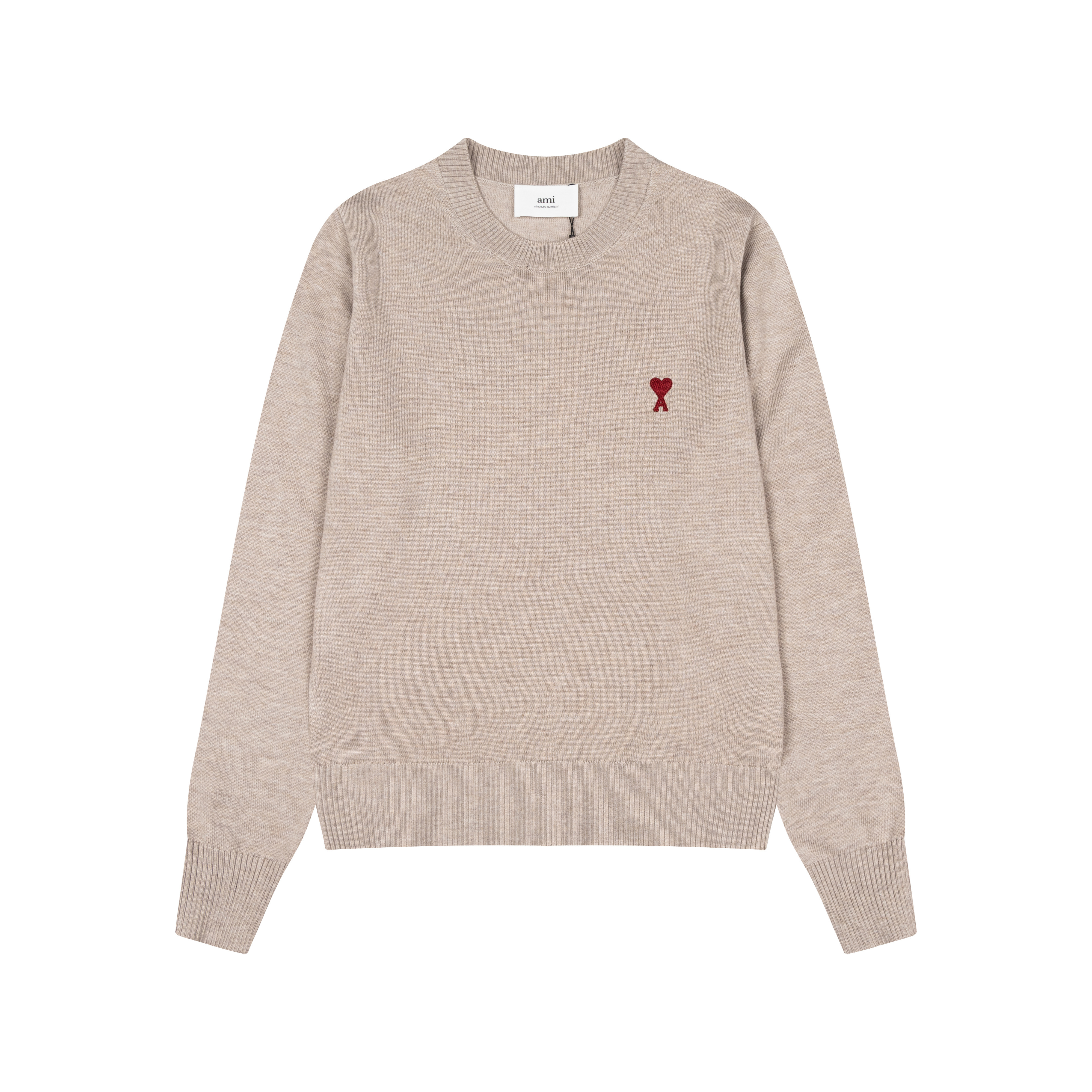 AMI SS26 Pure Cotton Embroidered Knitwear
