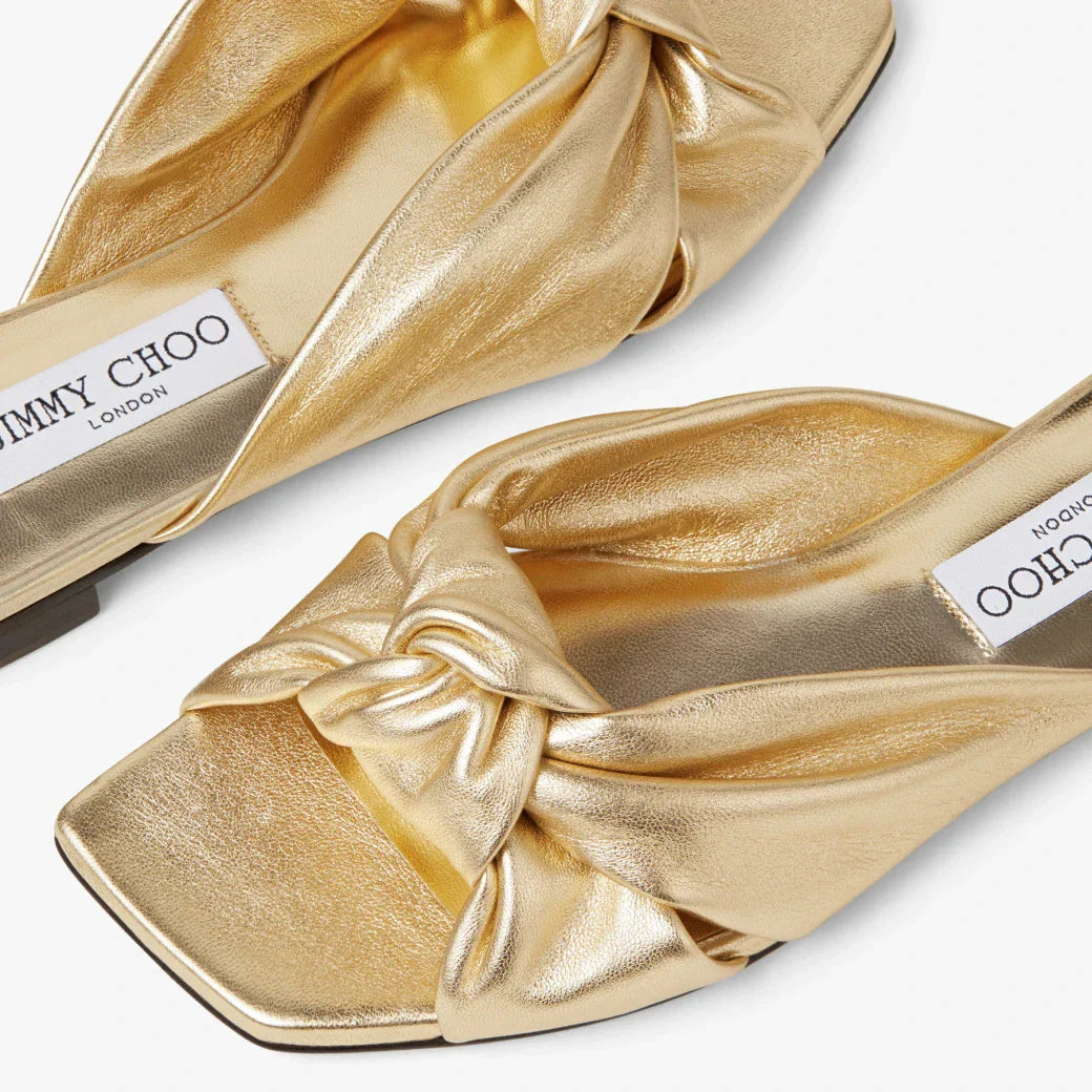JC**  1: 1 VIP latte nappa leather flat sandals