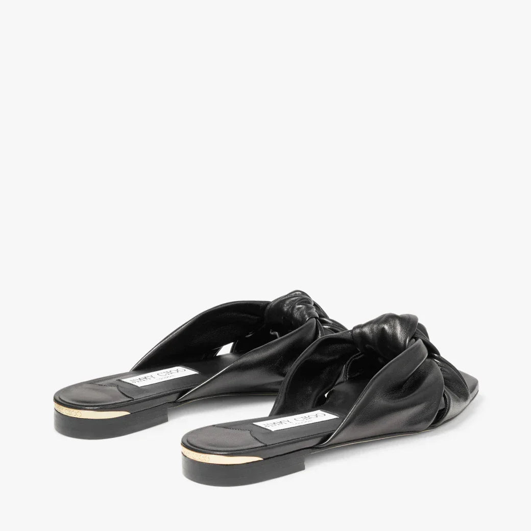 JC**  1: 1 VIP latte nappa leather flat sandals