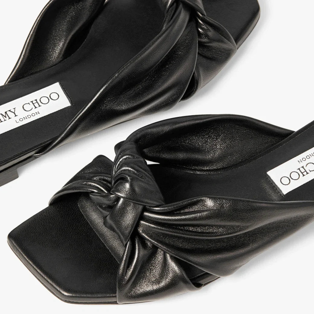 JC**  1: 1 VIP latte nappa leather flat sandals
