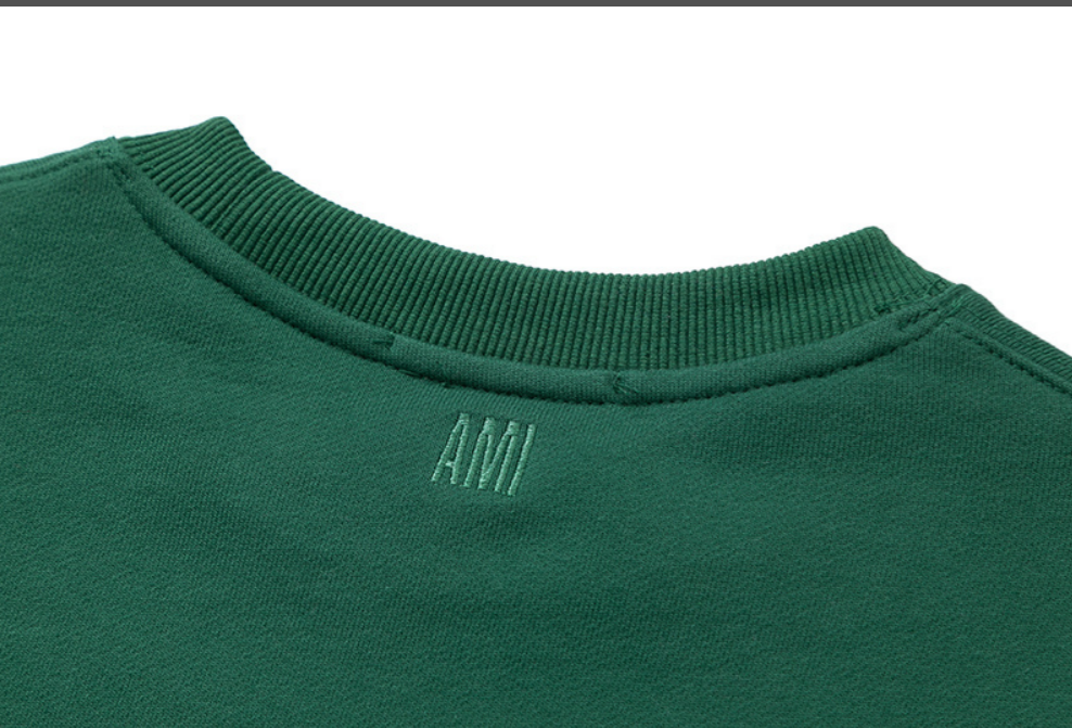 AMI SS26 Crewneck Sweatshirt with Heart Embroidery