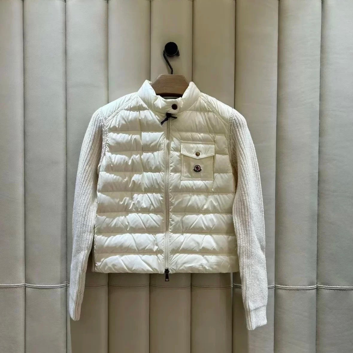Moncler patchwork down jacket