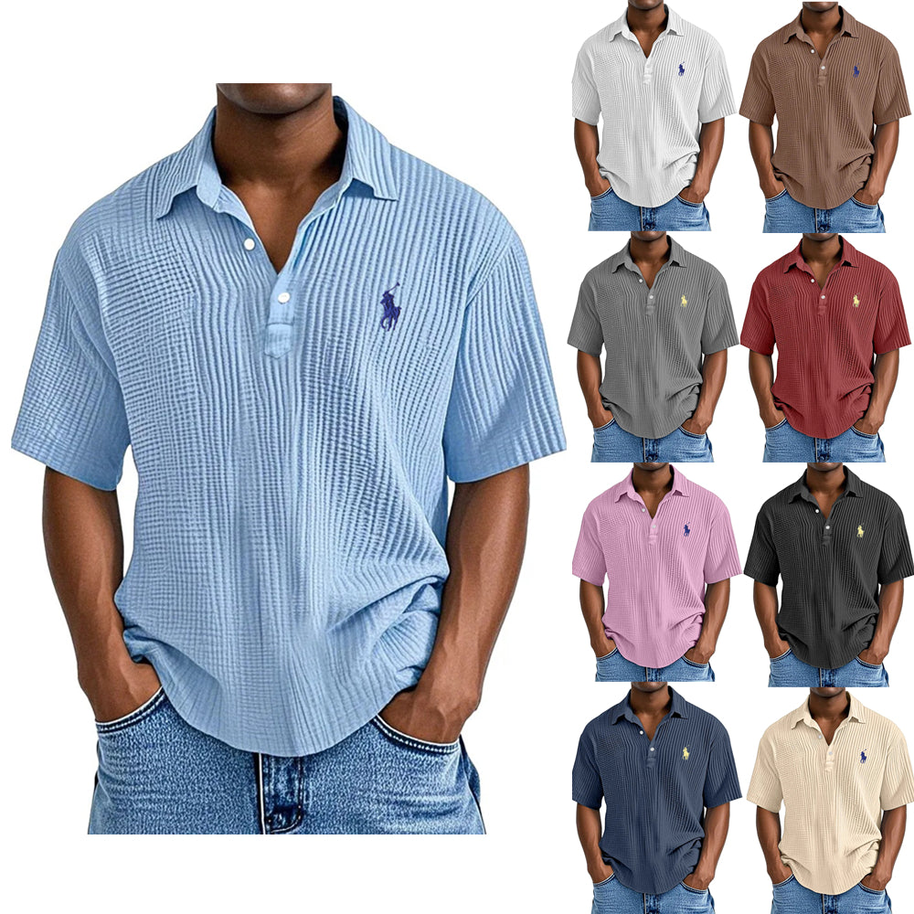 Premium Textured Polo Shirt – Elevate Your Everyday Style