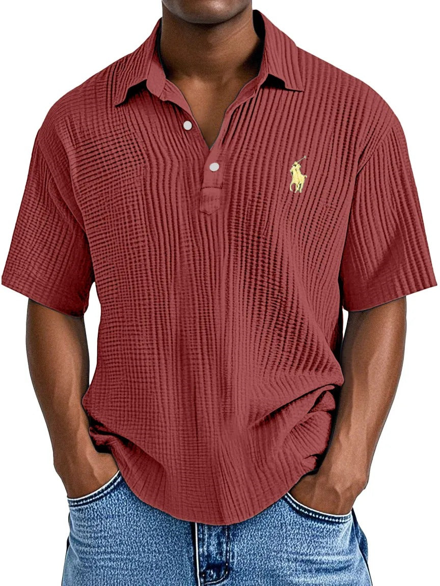 Premium Textured Polo Shirt – Elevate Your Everyday Style