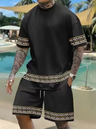 Men's Summer Printed Casual Set