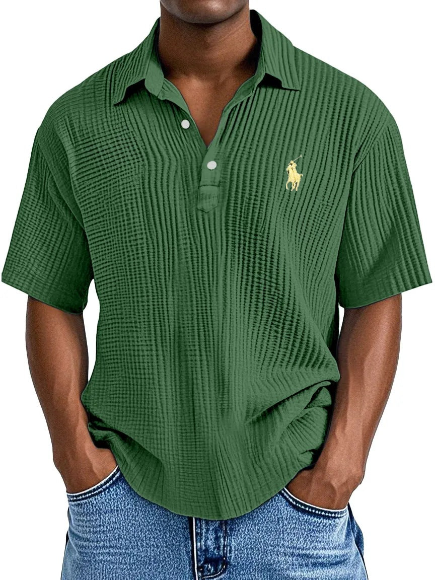 Premium Textured Polo Shirt – Elevate Your Everyday Style