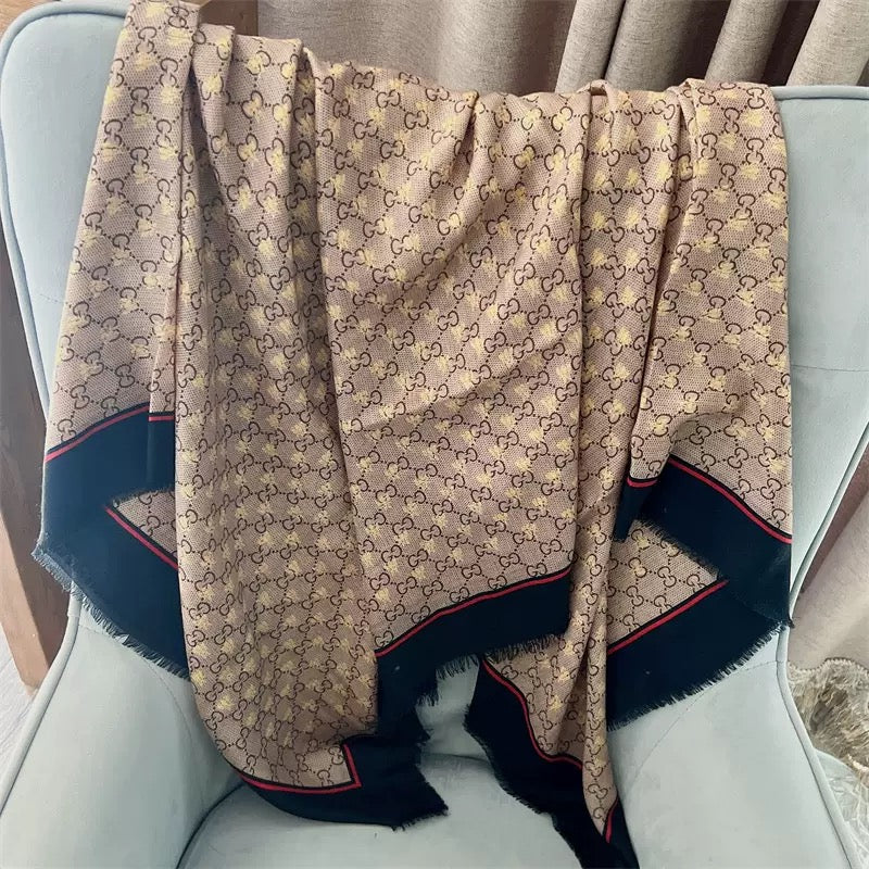 Gucci cashmere printed scarf