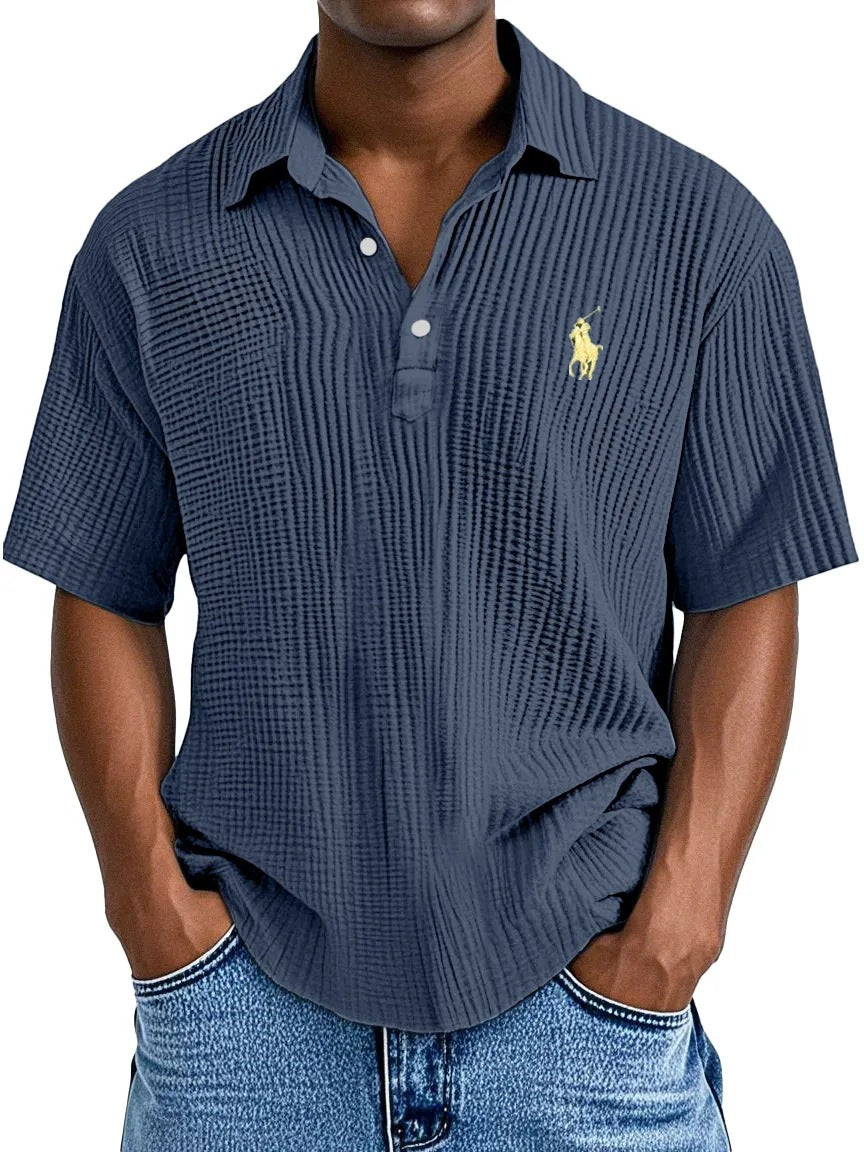 Premium Textured Polo Shirt – Elevate Your Everyday Style