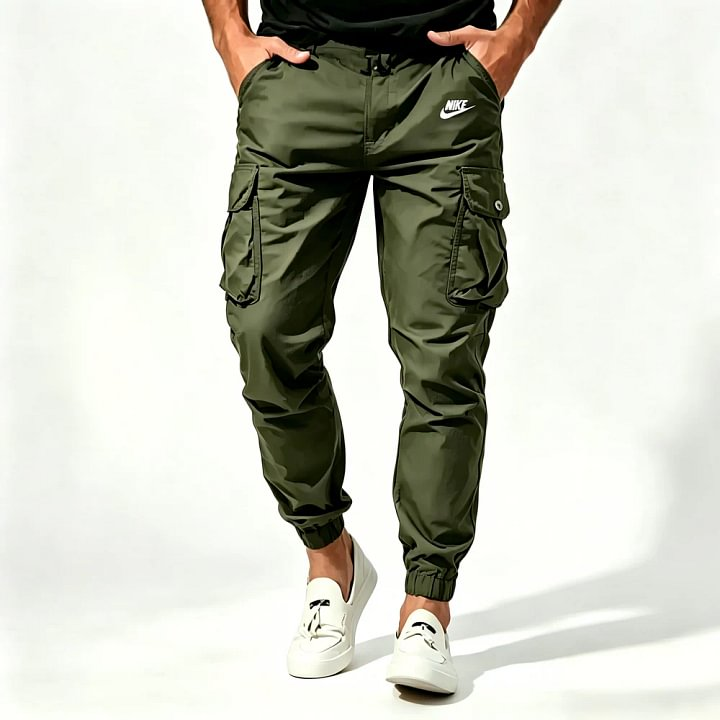 Multi-pocket tapered cargo pants