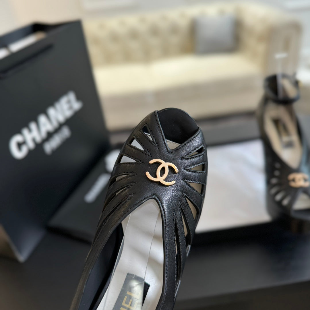 Ch*** new rhinestone super high heel sandals VIP 1:1