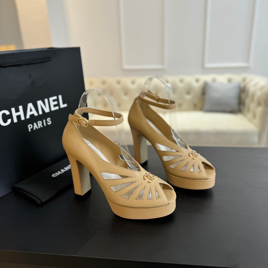 Ch*** new rhinestone super high heel sandals VIP 1:1