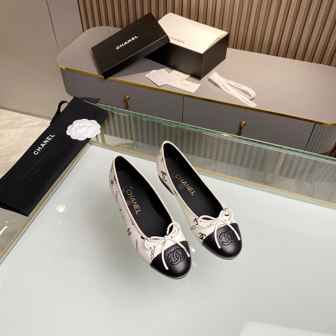 Chanel classic ballet shoes with cowhide sole VIP  1：1