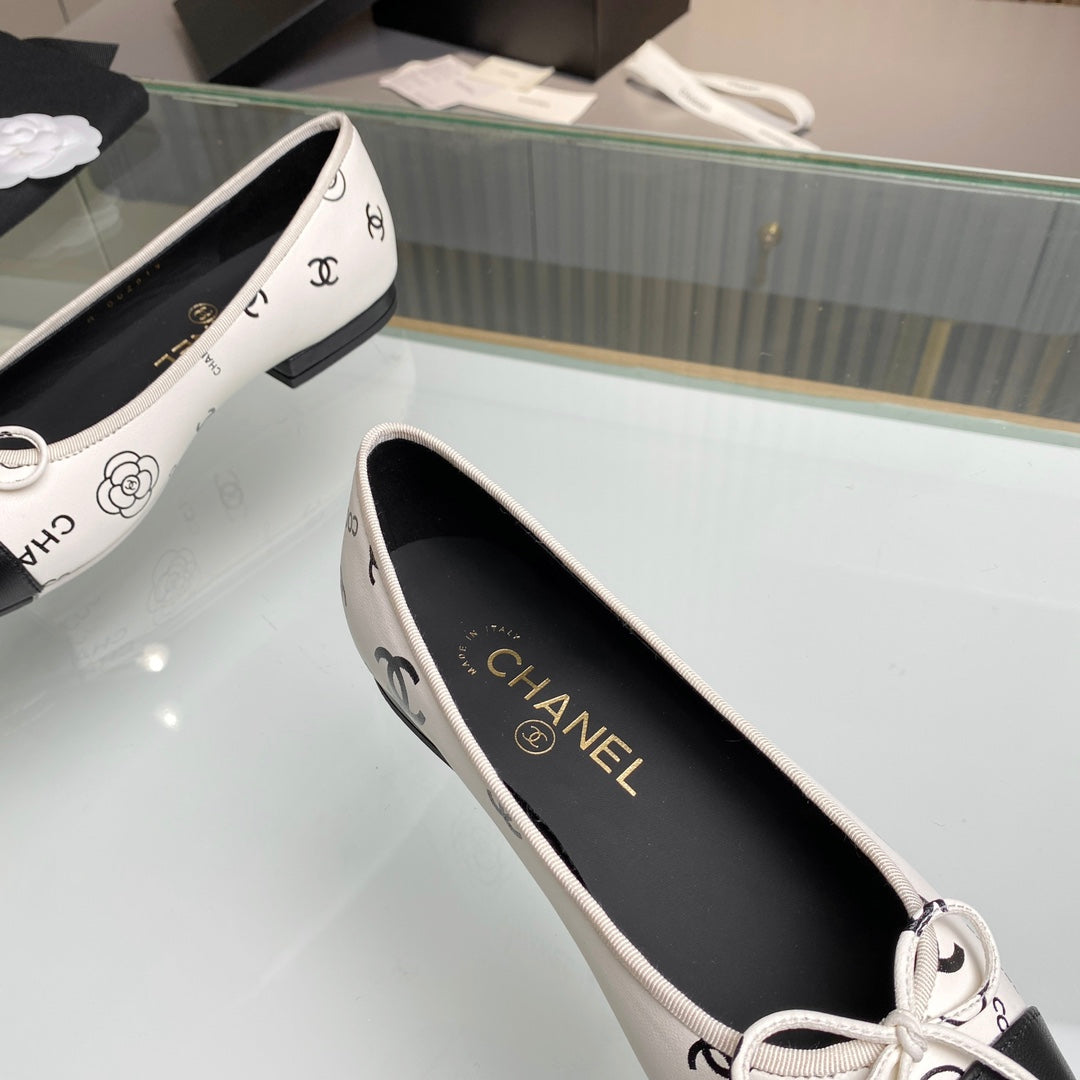 Chanel classic ballet shoes with cowhide sole VIP  1：1