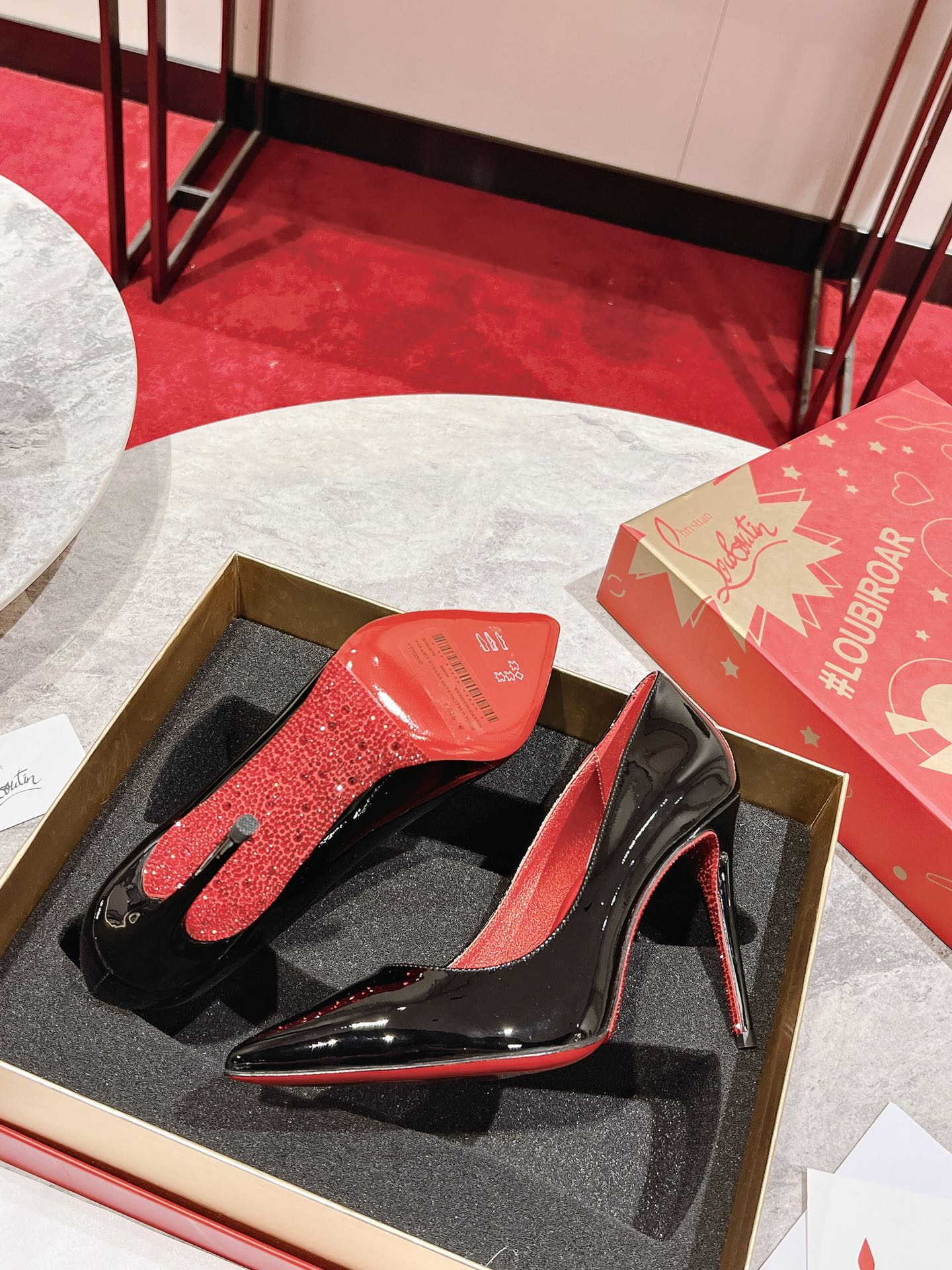 Christia** Loubout** diamond-soled high heels