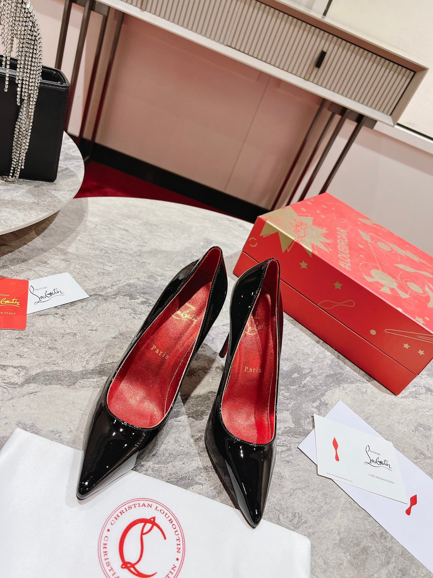 Christia** Loubout** diamond-soled high heels