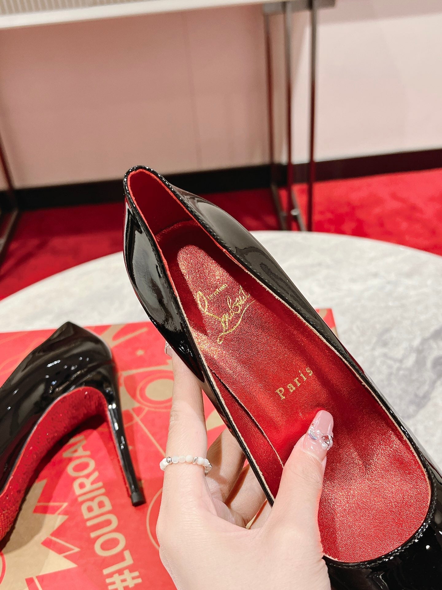 Christia** Loubout** diamond-soled high heels